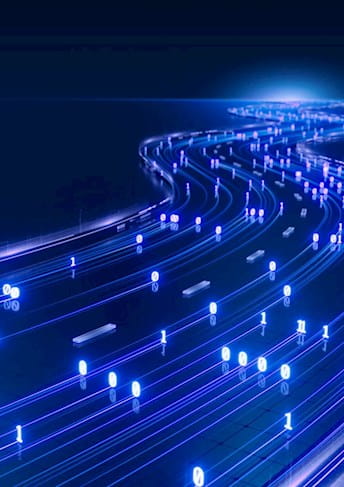 flashes of blue light