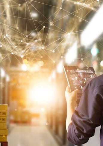 flashes of blue light