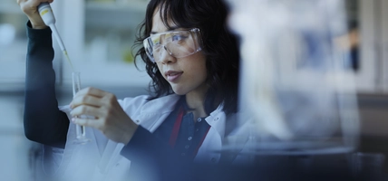 Young female scientist working in a laboratory